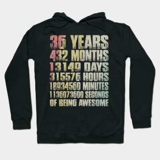 Vintage 1984 36th Birthday 36 Yrs Old Months Gift Hoodie